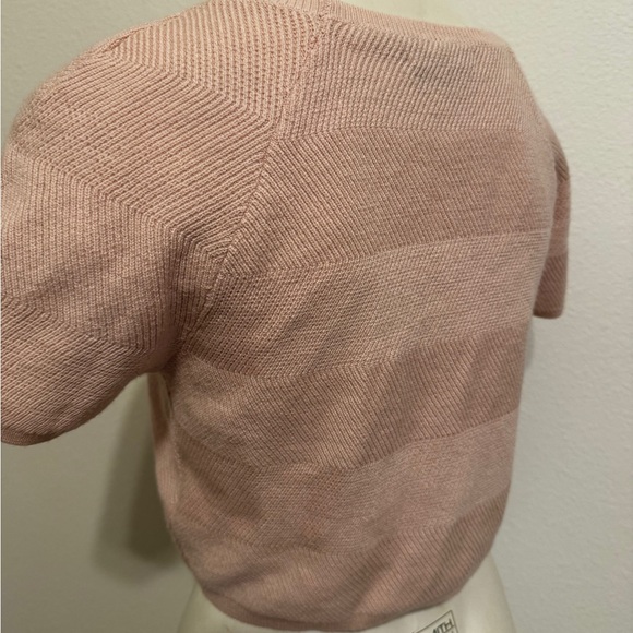 Solange Crop pink Wool top Sweater Knit Alice + Olivia Employed‎ M S - Picture 6 of 9